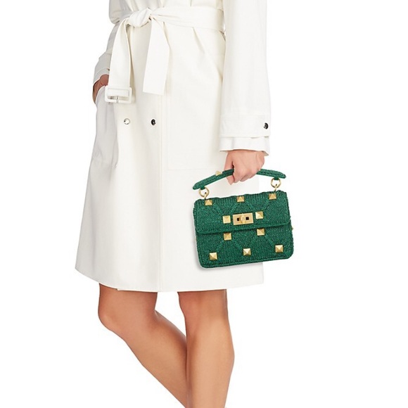 NWOT💯% Auth Valentino Garavani Small Roman Stud  Leather Bag - Picture 11 of 12